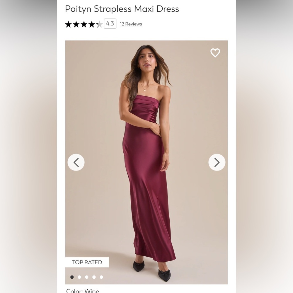 Altar’d State Paityn Satin Maxi dress in wine